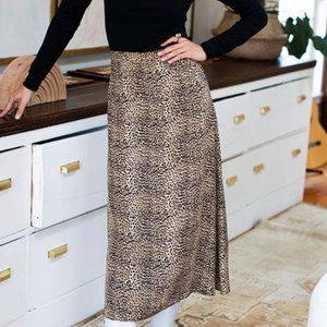 Emerson Fry MIDI SKIRT 2 - LITTLE CHEETAH SILK